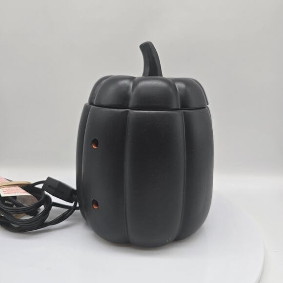 Scentsy Jack Wax Warmer Jack-O-Lantern Black Retired Halloween Full Size w/Box - Picture 4 of 9